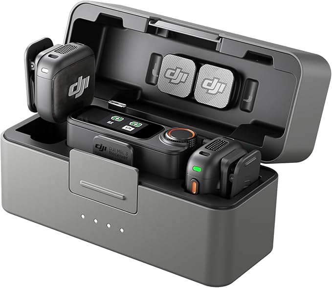 DJI Mic 3 (2 TX + 1 RX + Case) – 32-bit Float Wireless Mic System | DjiStore.pk